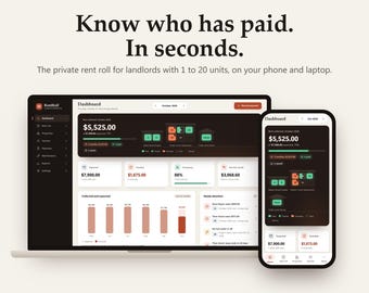 RentRoll Rental Property Manager, Late Fees & Schedule E Reports