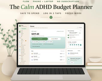 ADHD Budget Planner App, Safe to Spend Tracker & Focus Mode