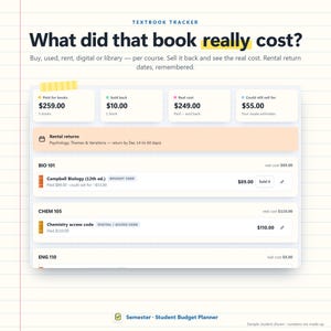 Student Budget Planner App, College Semester Money Tracker (Digital Download) 画像 7