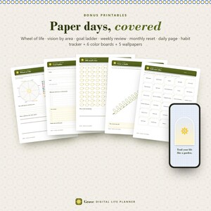 Digital Life Planner Dashboard, Goal & Habit Tracker, Weekly Review App bild 17