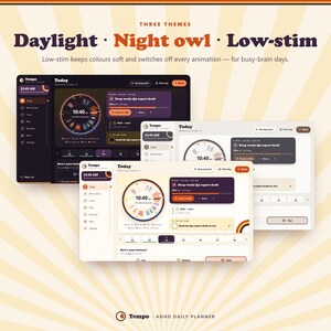 ADHD Daily Planner App, Time Blocking Schedule, Brain Dump & Focus Timer image 14