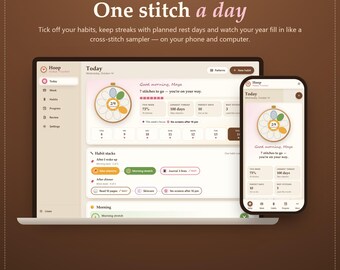 Habit Tracker App, Daily Routine & Streak Planner, Digital Goal Journal