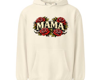 Tattoo Flash Mama Hoodie |  Mid-Weight Hoodie | Ember Rose & Co.