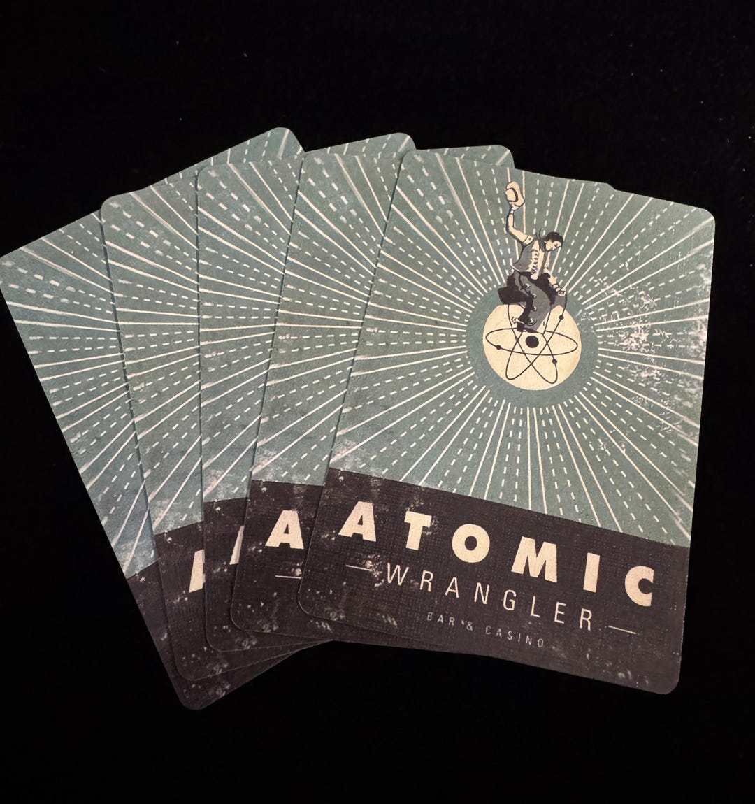 Atomic Rangler Sign The Atomic Wrangler - Fallout: New Vegas Inspired Playing Cards! - Etsy