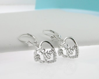 Quinceanera Earring Sterling Silver Mis Quince Birthday Gift