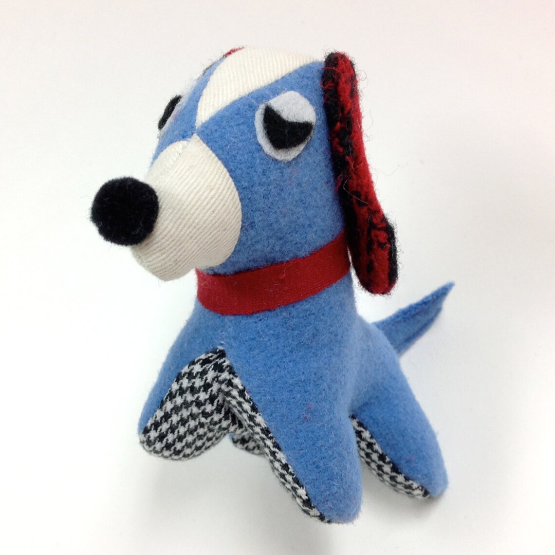 Cute Plush Blue Dog Toy Stuffed Animal Dog Upcycled Wool Palm Etsy