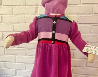 Upcycled sweater dress for Toddlers, cashmere and cotton!