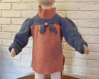 Upcycled sweater dress for Toddlers, cashmere and wool!