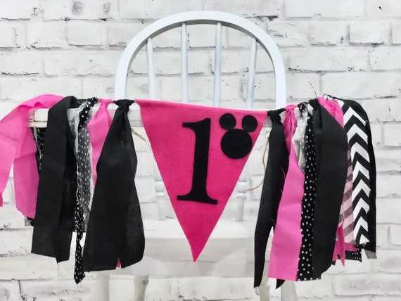 Minnie Mouse Birthday Banner, Girl Birthday Banner, Minnie Mouse Party, Minnie Mouse birthday banner, girl cak smash, girl 1st cake smash Il_570xn
