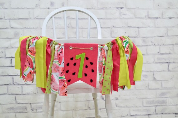 Watermelon Birthday Banner, Watermelon Cake Smash, Girl 1st Cake smash, Watermelon 1st Birthday Banner, girl 1st birthday, 1st cake smash Il_570xn