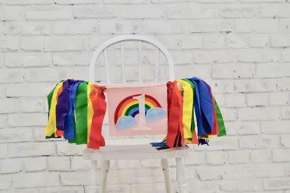 Rainbow 1st Birthday Banner, Girl Birthday Banner, Rainbow 1st Cake Smash, Girl Photo Prop, Rainbow 1st Birthday, Girl 1st, Girl Party Decor Il_570xn