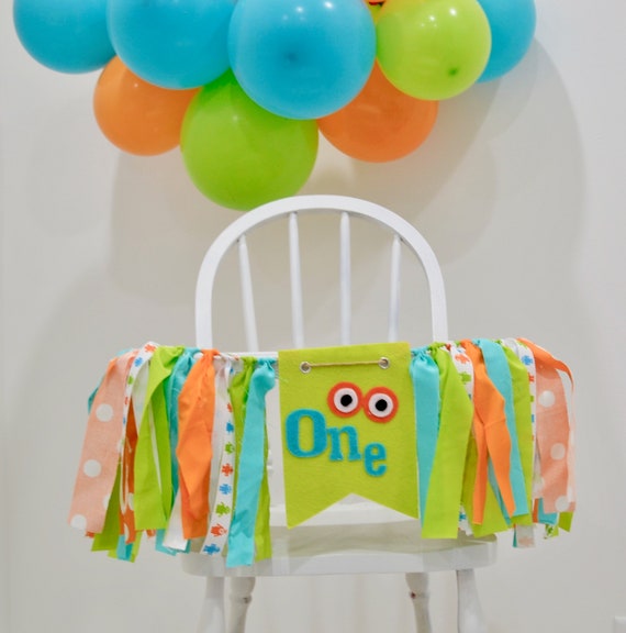 Monster One Birthday Banner Monster 1st Birthday Banner Monster