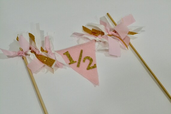Half Birthday Cake Topper 6 Month Cake Topper Half Cake Bunting Girl Half Birthday 6 Monh Cake Topper Girl Half Birthday Cake Topper By Banners Away Catch My Party