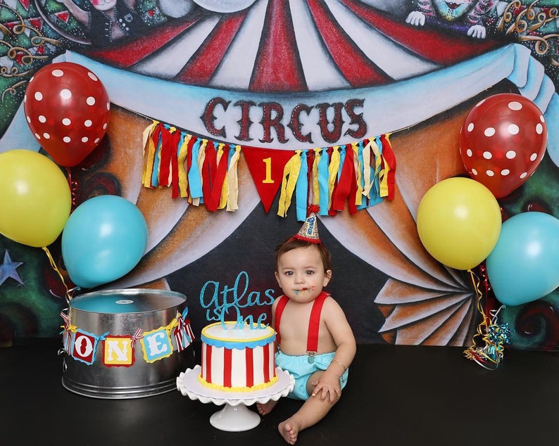Boy 1st Birthday Banner Curious George Birthday 1st Etsy