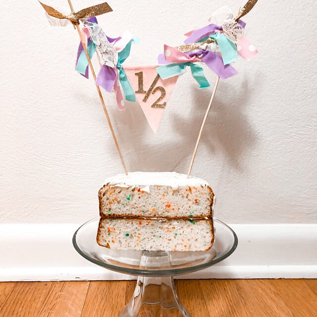 Half Birthday Cake Topper 6 Month Cake Topper Half Cake Etsy Half Birthday Cake Topper 6 Month Cake Topper Half Cake Etsy