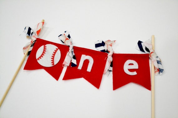 Baseball Cake Topper, First Birthday Cake Topper, Boy cake smash, boy first birthday cake topper, baseball cake bunting, first cake smash Il_570xn