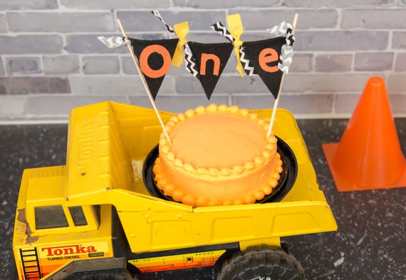 Construction 1st Birthday Cake Topper Construction Cake Etsy