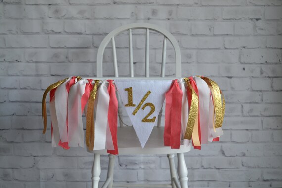 Half Birthday Banner, 6 month birthday party, girl half birthday, half birthday, half birthday photo shoot, 6 month cake smash, girl half Il_570xn