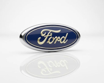 Ford Blue Emblem 4.5 Inch Oval Logo Trunk Rear/Tailgate Badge 3” 3M Tape