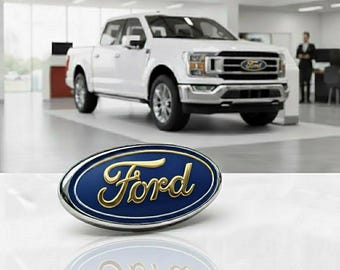 Ford Blue 4" Oval Emblem | Grille/Tailgate Badge 1999-16 | 3M Tape Logo
