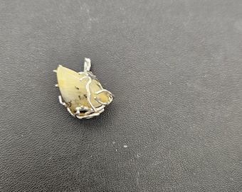 Dendritic Opal in Wire Pendant