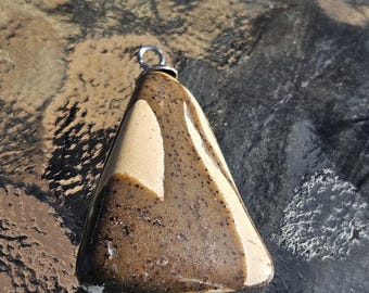 Brown Jasper Triangle Pendant