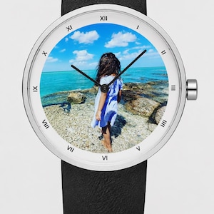 Photo Wrist Watches UV Printed or Personalized Engraved Stainless Steel Watch for Him, Anniversary Birthday Christmas Gift Fathers Day image 1