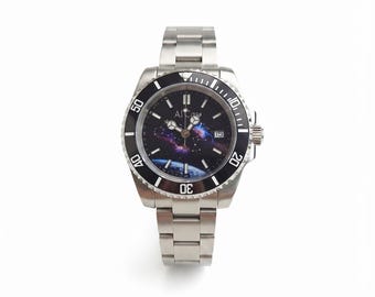 Custom Logo NH35 Automatic Dive Watch | Mod Submariner-Style | Personalized Dial | 40mm Stainless Steel Case.