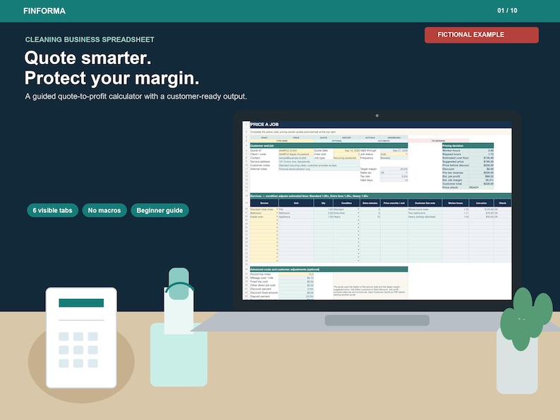 Cleaning Quote Calculator for Excel | Google Sheets Import Pricing ...
