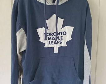 vintage Pull à capuche bleu marine des Maple Leafs de Toronto de l'époque de l'an 2000 pour la LNH, taille L