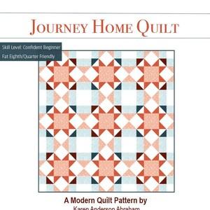 Journey Home Quilt Pattern-Instant PDF Digital Download with 5 Size Options and a Bonus Additional Design Layout Instruction image 5