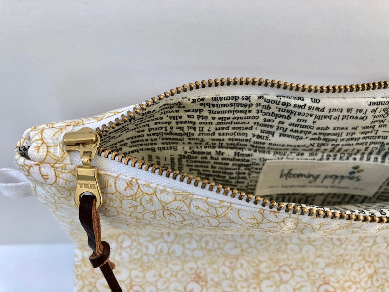 Handmade Modern Foldover Clutch Purse with Leather Trim and Designer Fabrics The Amelia