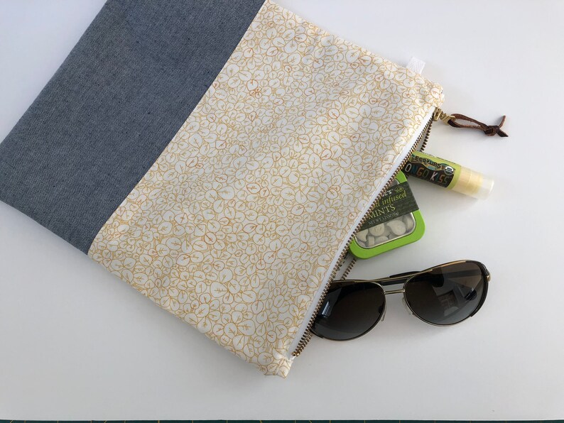 Handmade Modern Foldover Clutch Purse with Leather Trim and Designer Fabrics The Amelia