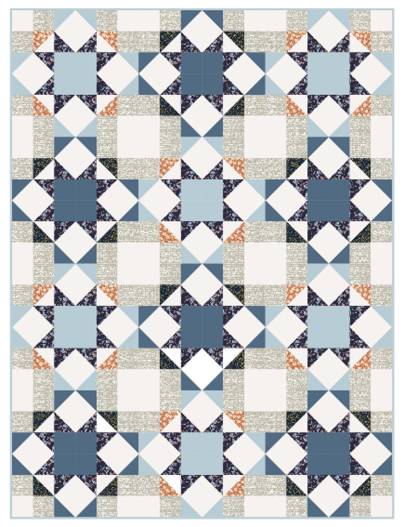 Journey Home Quilt Pattern-Instant PDF Digital Download with 5 Size Options and a Bonus Additional Design Layout Instruction image 9