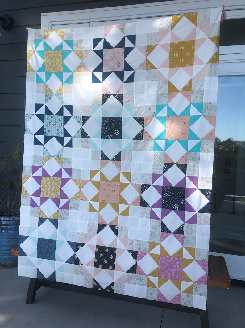 Journey Home Quilt Pattern-Instant PDF Digital Download with 5 Size Options and a Bonus Additional Design Layout Instruction image 7