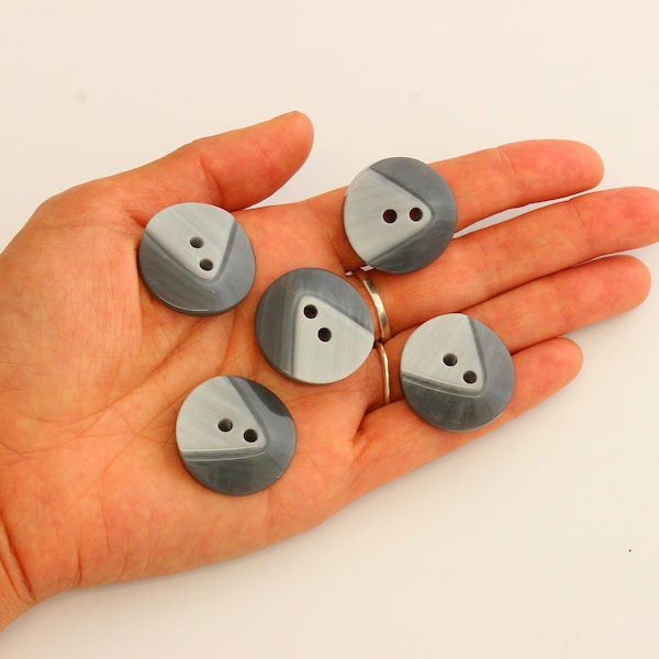 Deluxe grey buttons, two tone grey coat buttons, luxury winter jumper buttons, sewing and haberdashery supplies UK