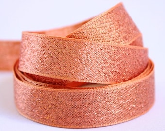 Rose gold ribbon rose gold sparkle ribbon, rose gold metallic ribbon, rose gold shimmer ribbon, rose gold wedding ribbon, wedding trim,