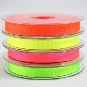Ruban VERT néon, ruban vert fluorescent, ruban haute visibilité, ruban néon 10 mm, bordure néon, mercerie britannique, fournitures de couture, boutique Royaume-Uni