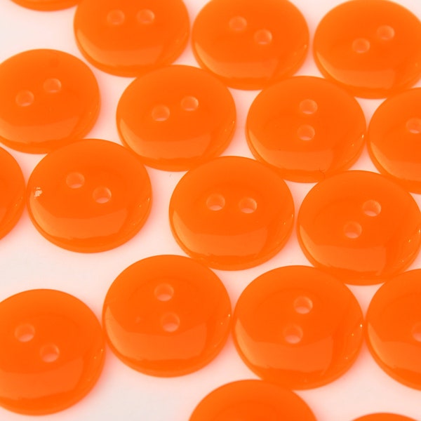 Neon orange buttons, fluorescent orange buttons, party dress buttons, festival  buttons, dressmaking buttons, novelty buttons, rave button