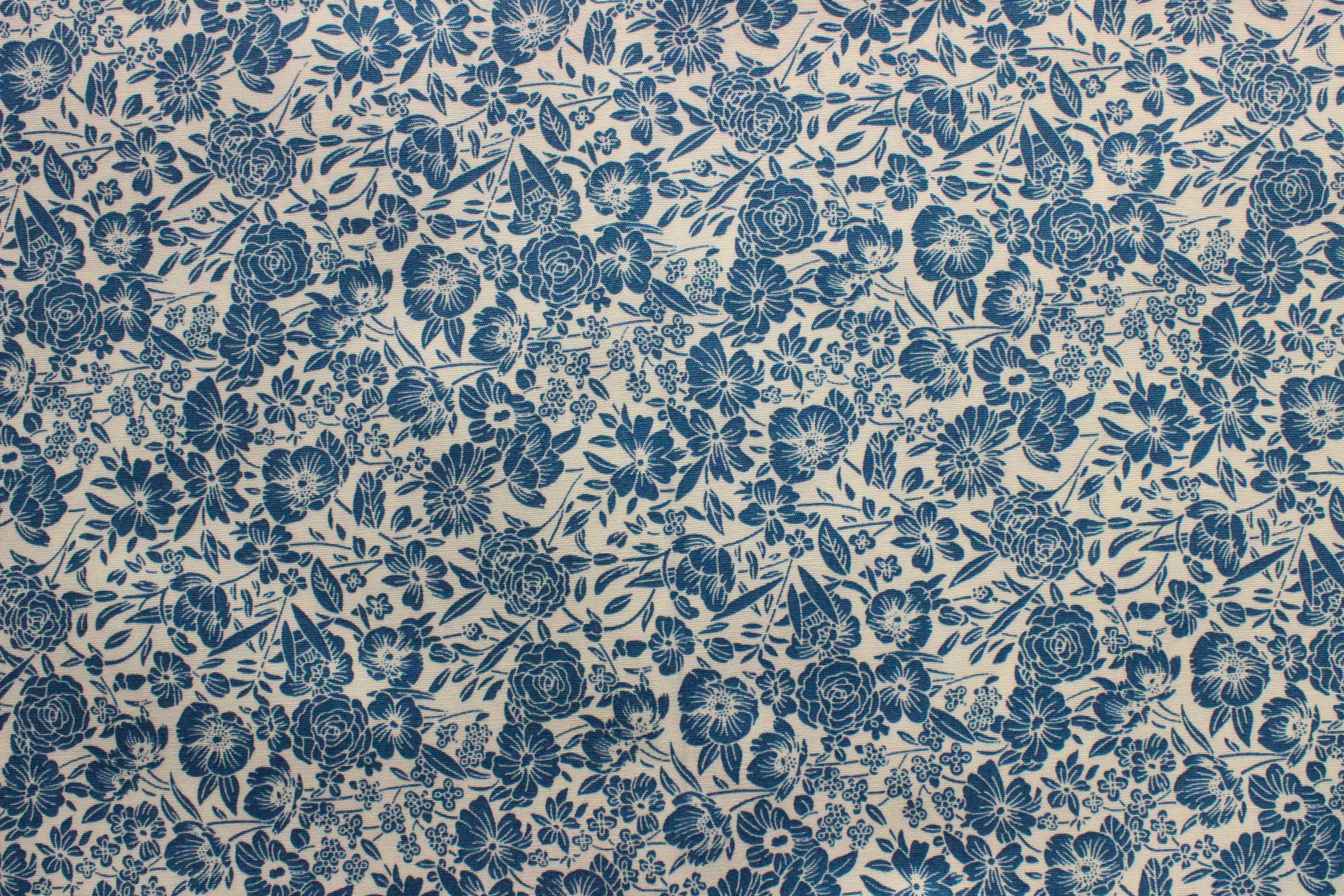 The Meter - Tessuto per trapuntatura a fiori, 100% cotone, 111,8 cm