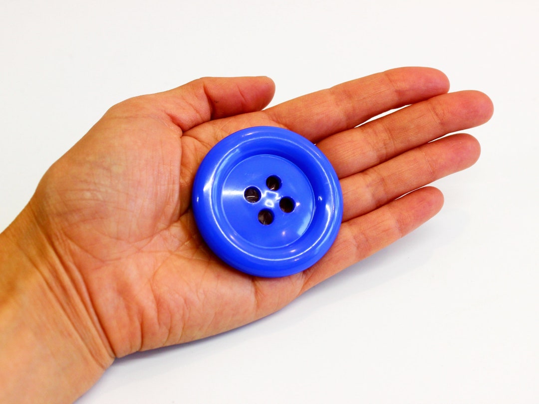 Giant BLUE Buttons, Giant Plastic Buttons 5cm, Extra Large Buttons