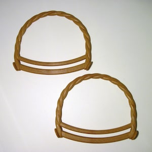 Bag Handles, pair of bag handles, bag making supplies, knitting bag handles, brown twist pair, purse making handles, purse making notions