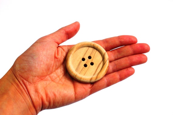 Large Wooden Buttons 5cm, Giant Wooden Buttons, Natural Wood Buttons, Large  Coat Buttons, 2 Inch Buttons, 50mm Buttons, UK Sewing Supplies 