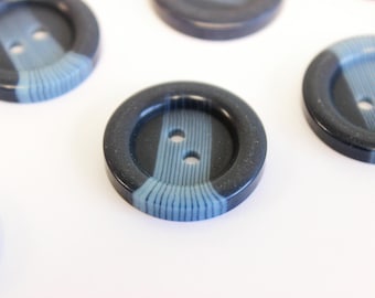 Navy Blue Aran Style Buttons: Winter Coat Knitting Supplies