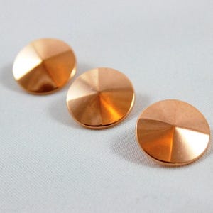 Shiny Rose Gold Metal Buttons: Dress Making Supplies (Pack of 5) image 6