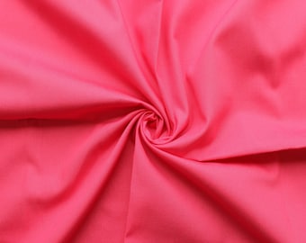 Tissu popeline de coton rose cerise vif : Rose and Hubble Quilt Material