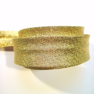 Metallic gouden biaisband, metallic gouden biaisband, gouden rand, gouden naaitape, Britse fournituren, naaibenodigdheden, feestelijke gouden biaisband