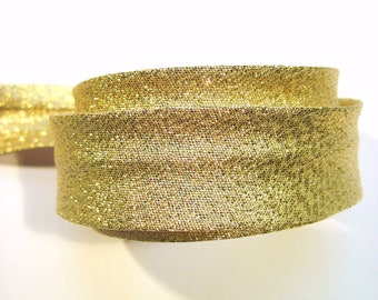 Metallic gold bias binding, metallic gold bias tape, gold trim, gold sewing tape,UK haberdashery, sew supplies, festive gold bias binding