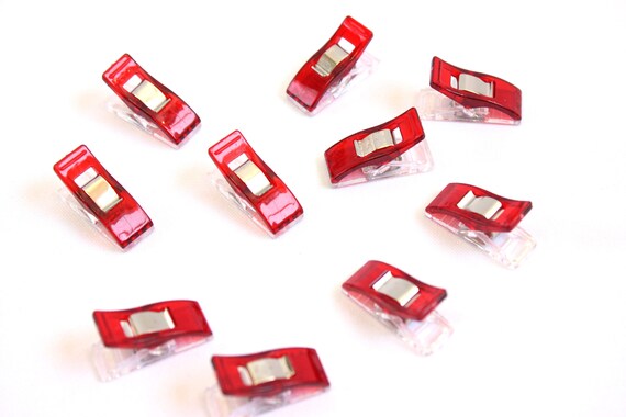 Pack of 25 Wonder Clips Wonderclips Sewing Clips Fabric Clips Red 
