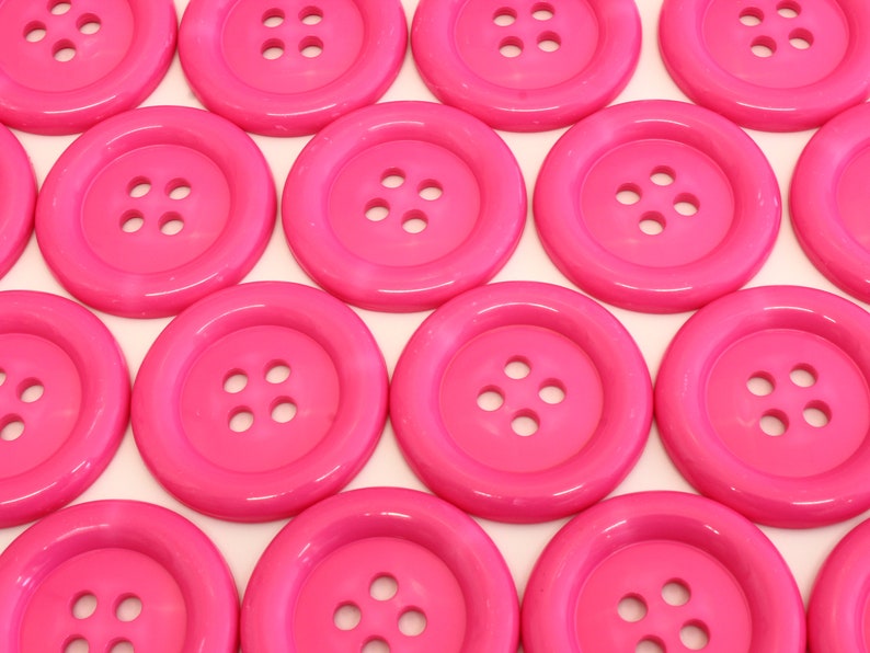 Giant PINK Buttons Giant Plastic Buttons 5cm Extra Large Etsy